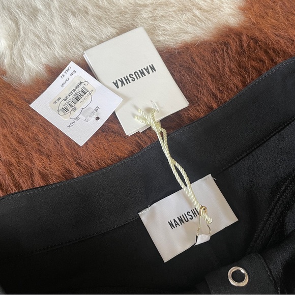 NWT NANUSHKA LONG BUTTON FRONT BLACK MIDI MAXI SKIRT XS - Picture 4 of 9